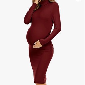 Burgundy maternity dress